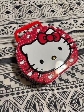 Hello Kitty Pink and Red Character Tin Carry Case